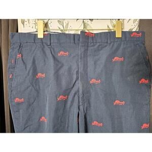 Wedgewood by Asher Pants Blue & Red Mens Size M